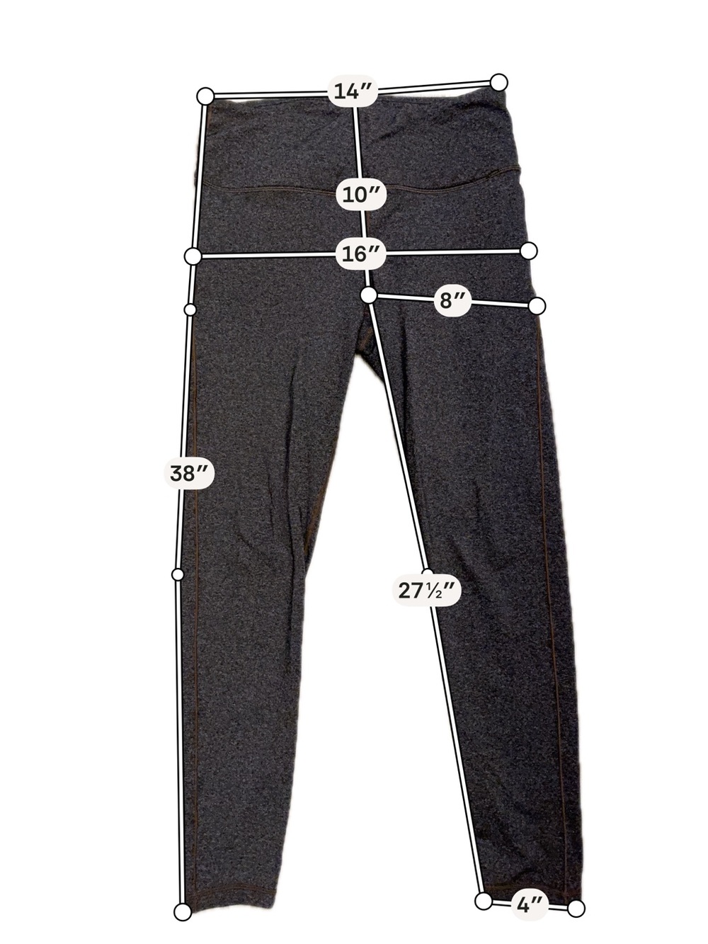Prana Gray High-Rise Active Leggings - Picture 4 of 5